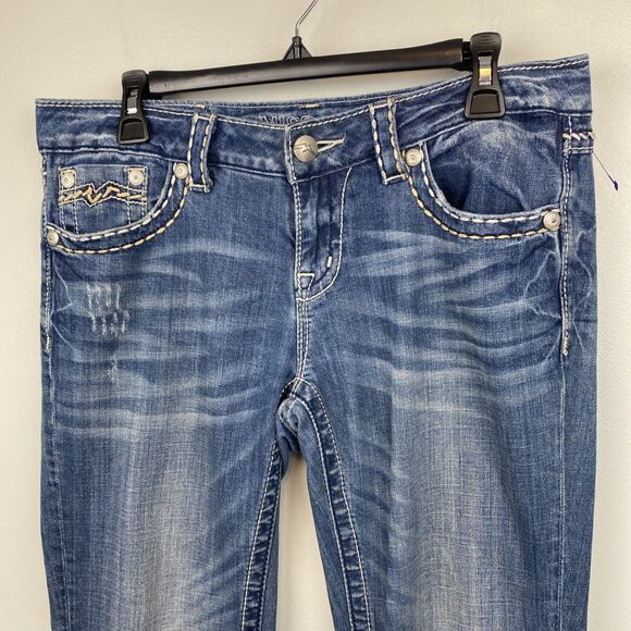 Miss me jeans women's 28x29 blue Stonewash‎ easy boot y2k - Picture 2 of 13